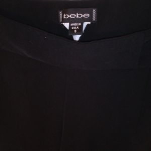 Black Bebe split leg pants